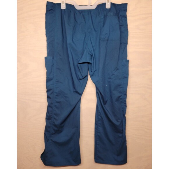 Cherokee Women's SZ XLP Scrub Pants Workwear Elastic Waist Cargo Green - Picture 5 of 7